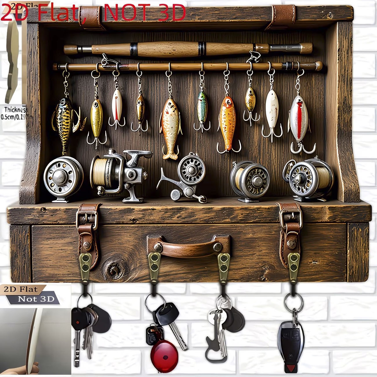 Porte-clés vintage en forme de - Fishing Rod Combo avis et prix